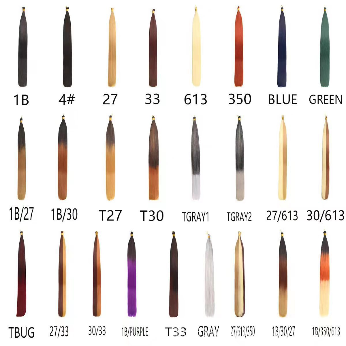 Wholesale Bone Straight bulk hair 28 inch chemical fiber hair Braiding hair