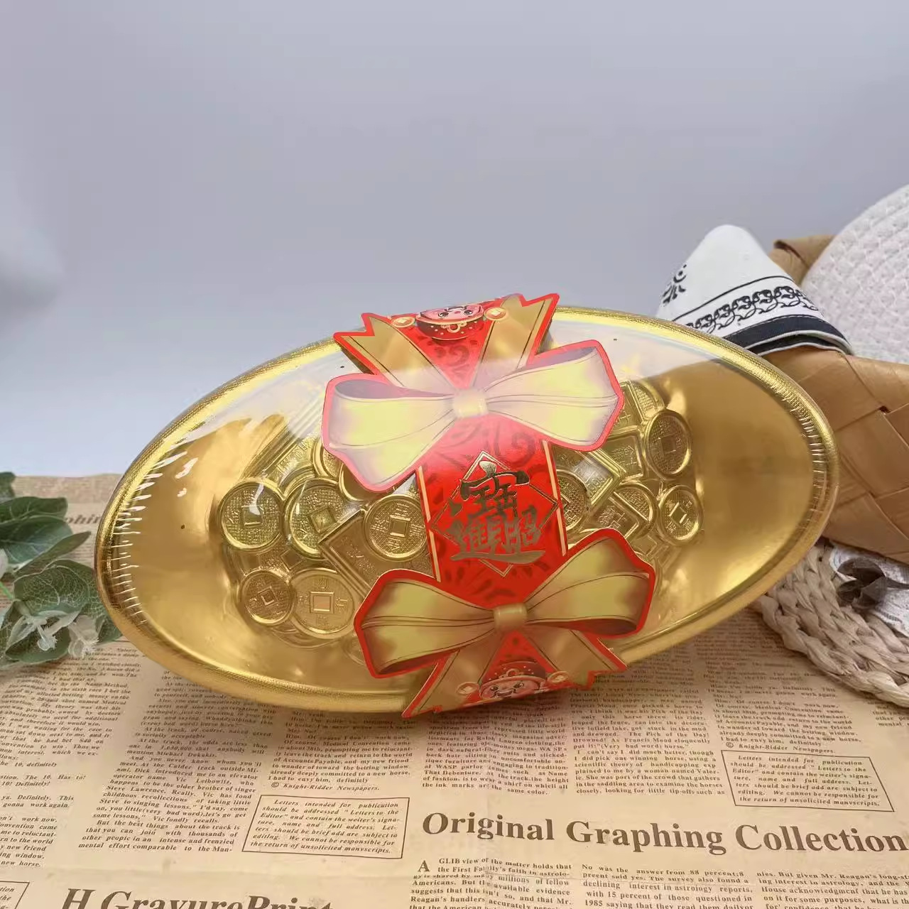 128g Golden Treasure Fruit Gummy Candy, Leisure Snack, New Year Gift, Factory Wholesale Supply