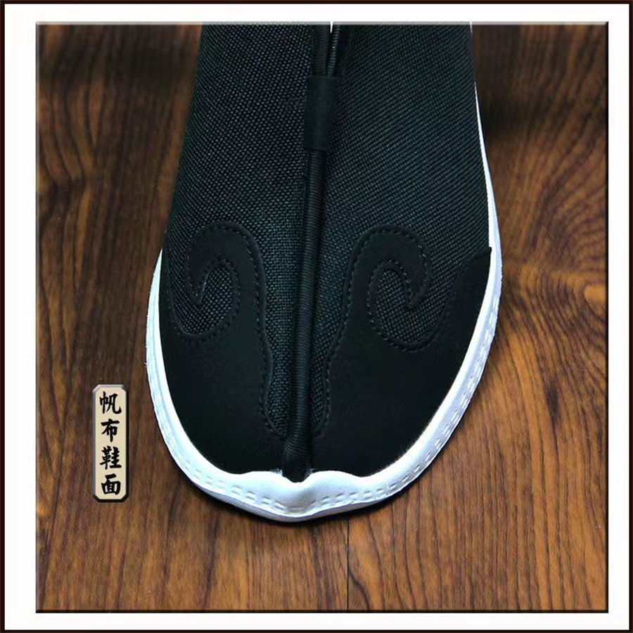 Spring and summer Taoist cloud hook shoes square shoes canvas surface woven new shoes soft bottom non-slip breathable lightweight