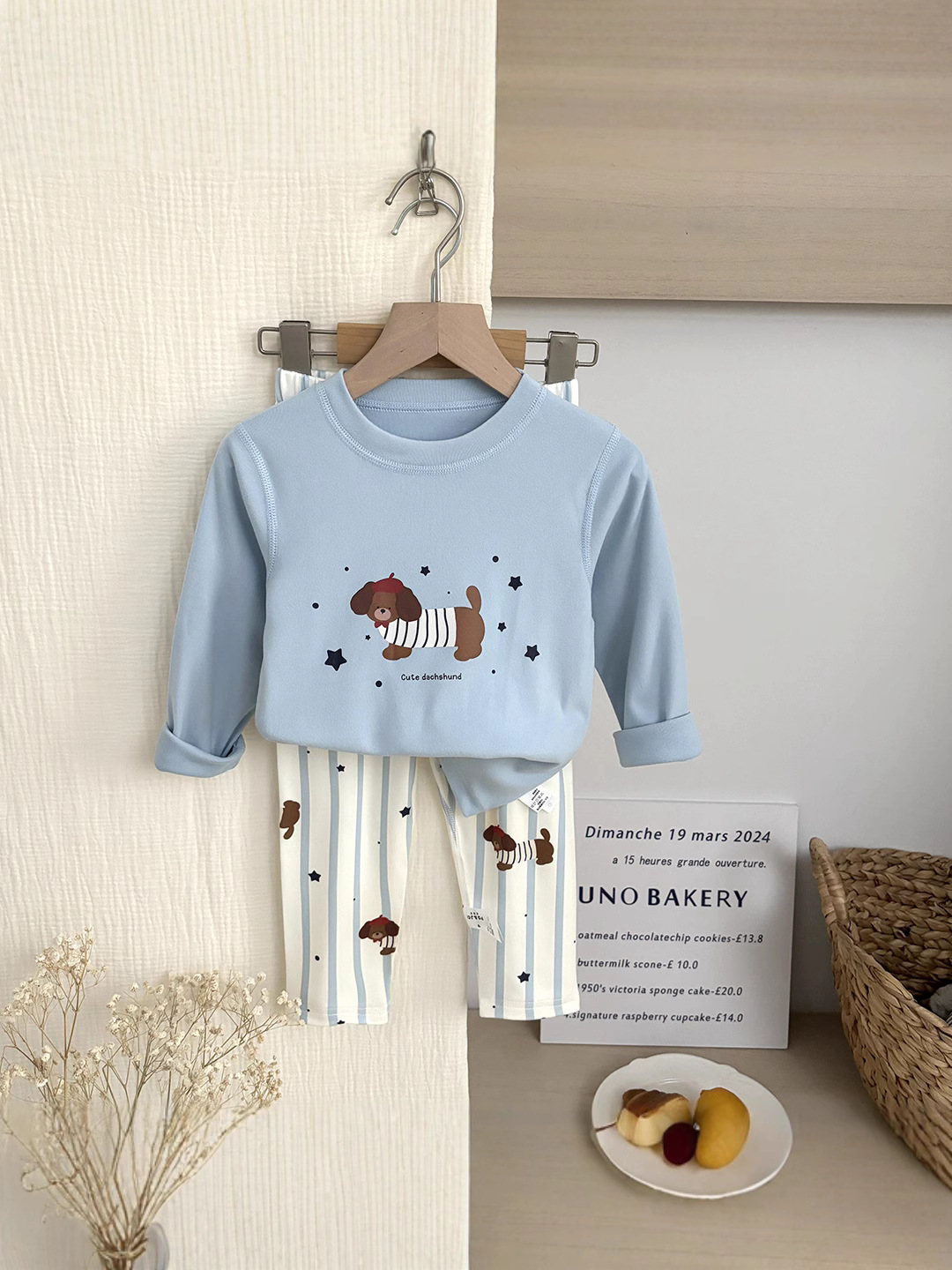 Children's Autumn and Winter Derong Seamless Homewear Set [7A Antibacterial] Boys' and Girls' Thermal Underwear Two-Piece Set