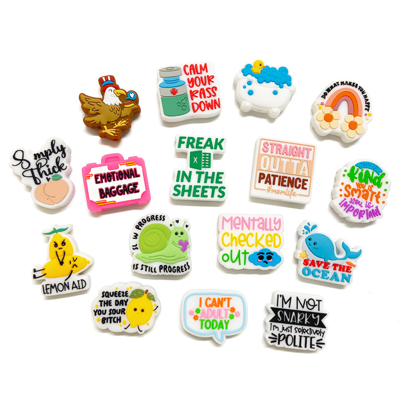 Manufacturer Supplies Silicone Black Letter Beads Baby Teething Chewing Baby Teether DIY Jewelry Accessories