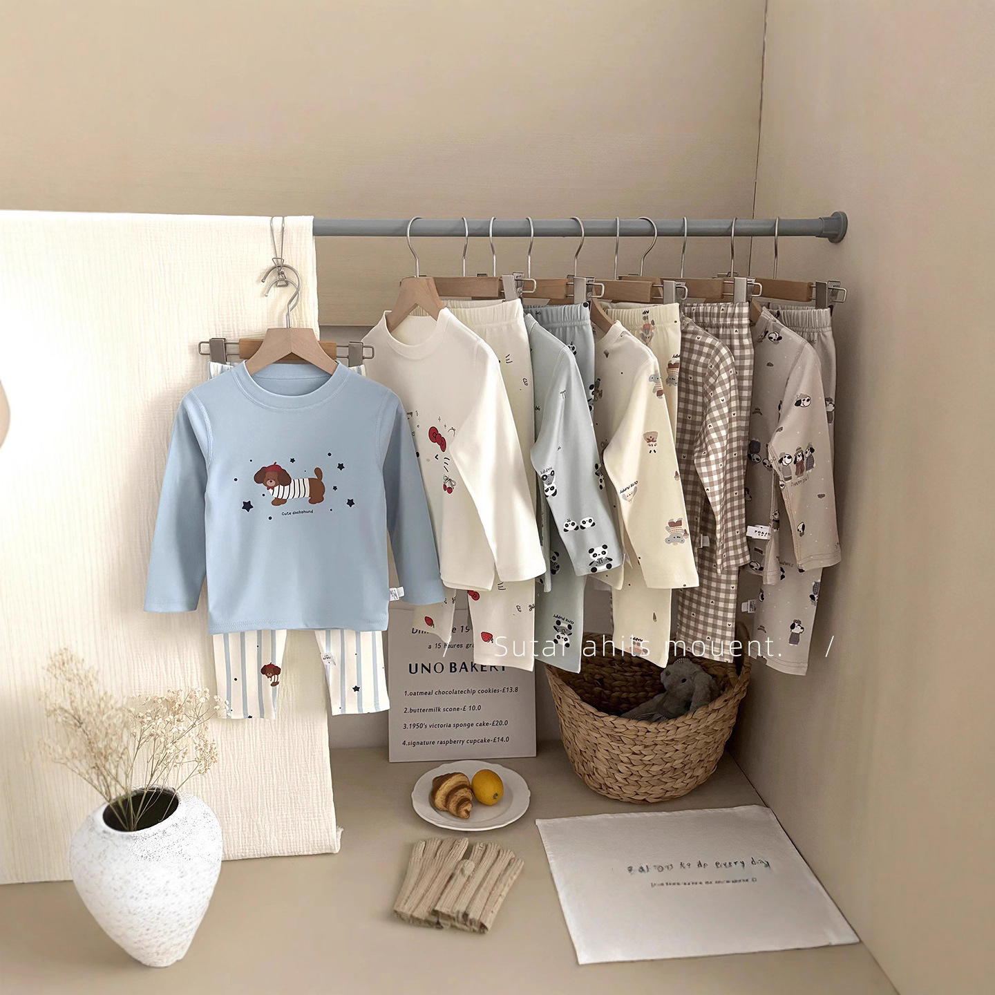 Детский осенне-зимний бесшовный комплект домашней одежды [7A антимикробный] термобелье для мальчиков и девочек, двухпредметный комплект