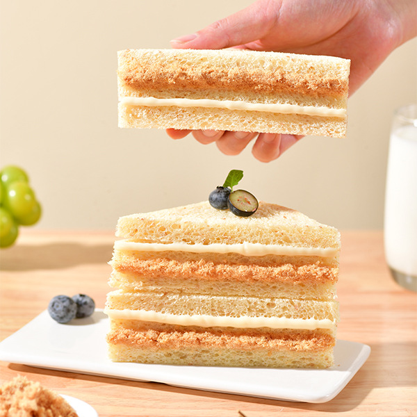 Shark Fett Snack Casual Toast Meat Floss Flavor 60 g/Box Snack Substitute Food Whole Wheat Sandwich Bread