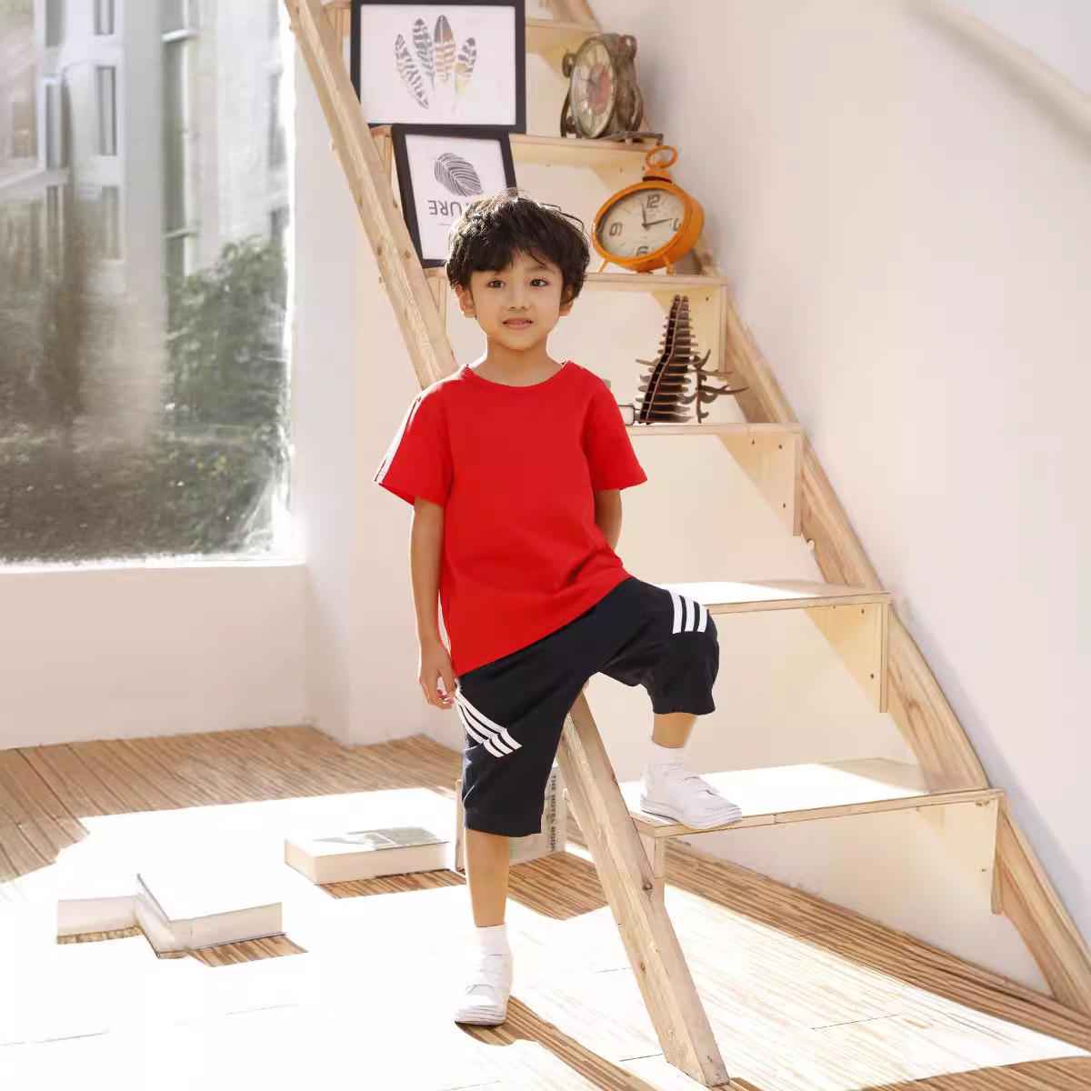 Kindergarten Uniforms, Summer Class Uniforms, Elementary School Uniforms, Parent-Child Summer Outfits, Children's Sports Suit Outfits, Short-Sleeved