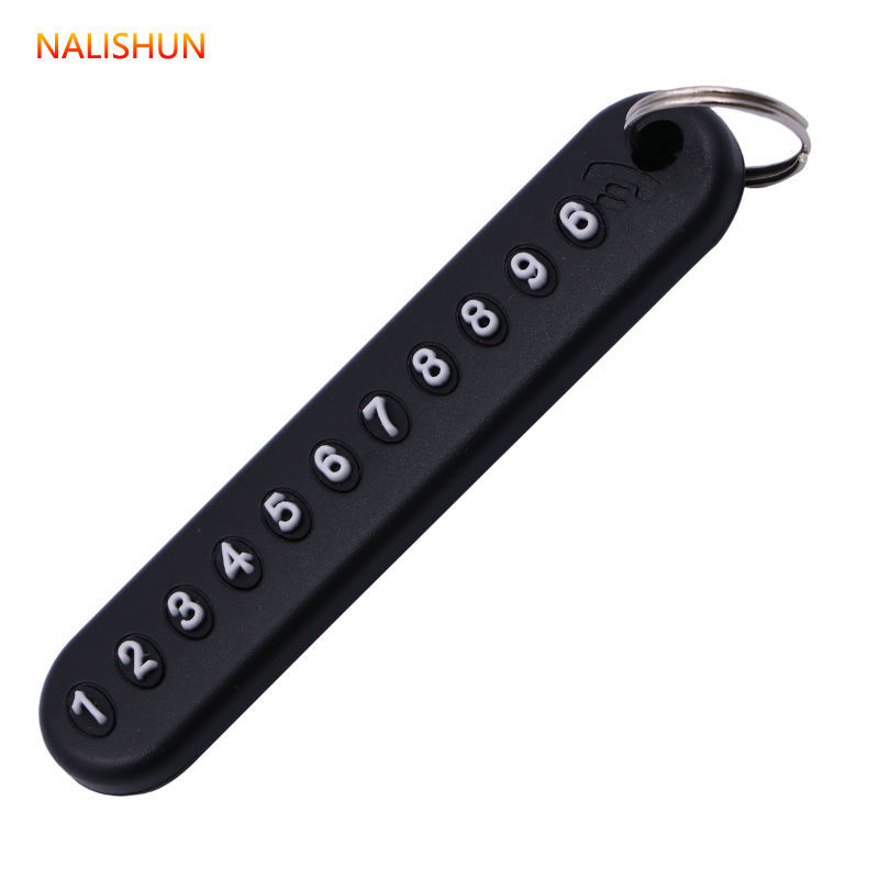 Key chain anti-loss card phone phone number lettering male and female chain car key buckle ring pendant ring ring