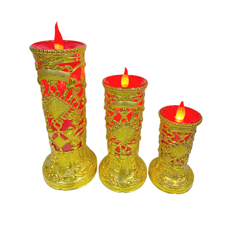LED electronic fortune lamp simulation flame Buddha front electric incense candle table electric candle fortune lamp electronic incense battery