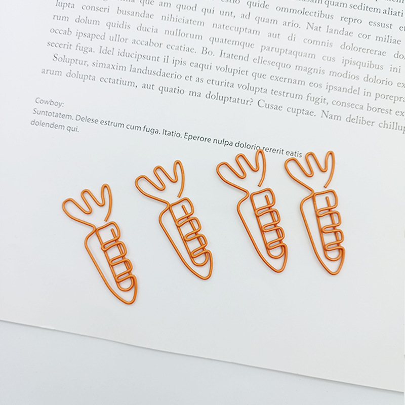New carrot paper clip vegetable pin fruit paper clip factory creative cute pin special-shaped paper clip