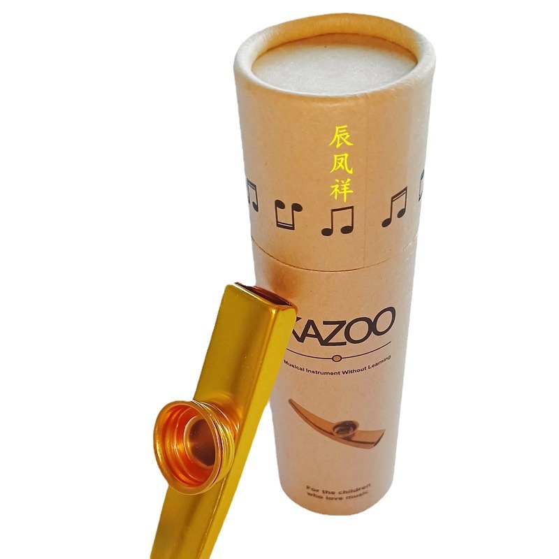 Metal Kazoo Film Hanging Sling Paper Tube Box Kazoo Flute Film Dustproof Silicone Cover Plastic Box Mouth Flute Magic Flute Blowing