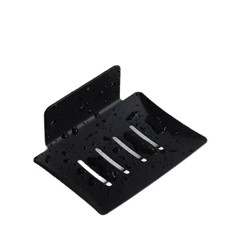 Source Manufacturer 304 Stainless Steel Bathroom Soap Rack Punch-Free Wall-Mounted Drain Simple Soap Box Soap Rack