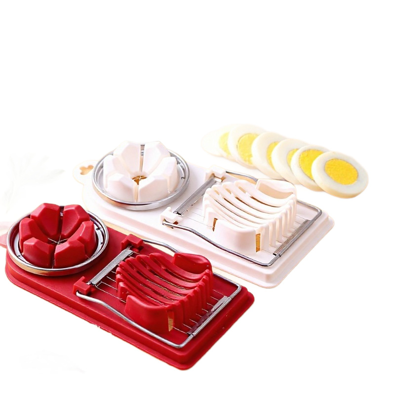 Three-In-One Multifunctional Egg Slicer Stainless Steel Household Egg and Preserved Egg Slicing and Dividing Artifact