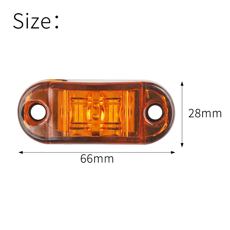 Instant Photo Piranha Side Light 12V-24 Truck Side Light Trailer Signal Light 2Led Truck Warning Side Light Width Light