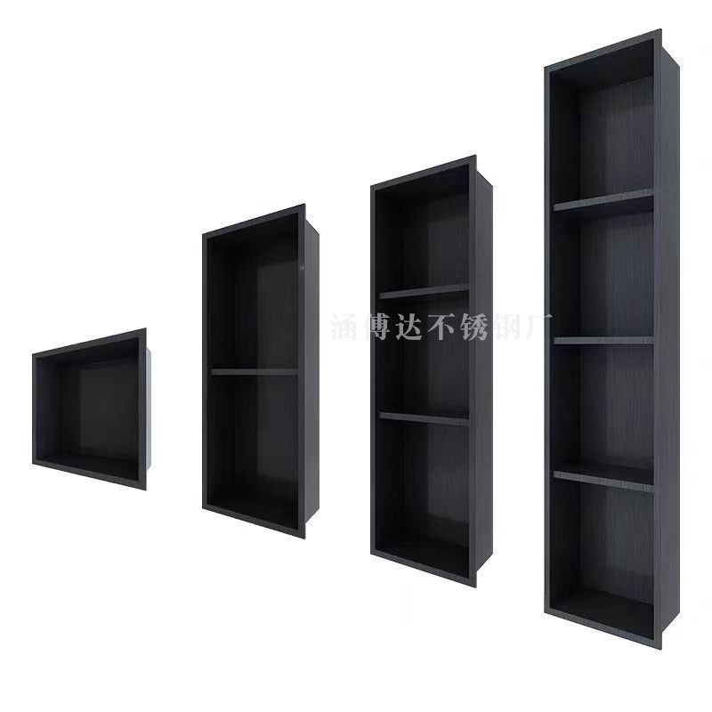 Stainless Steel Bathroom Niche Storage Cabinet Metal Products New Light Luxury Kitchen Storage Cabinet Bookcase