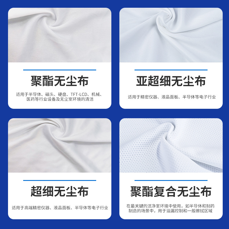 Dust-Free Cloth, Lint-Free Polyester Ultra-Fine Industrial Wiping Cloth, Uv Nozzle Wiping, Lcd Mobile Phone Screen Dust Removal