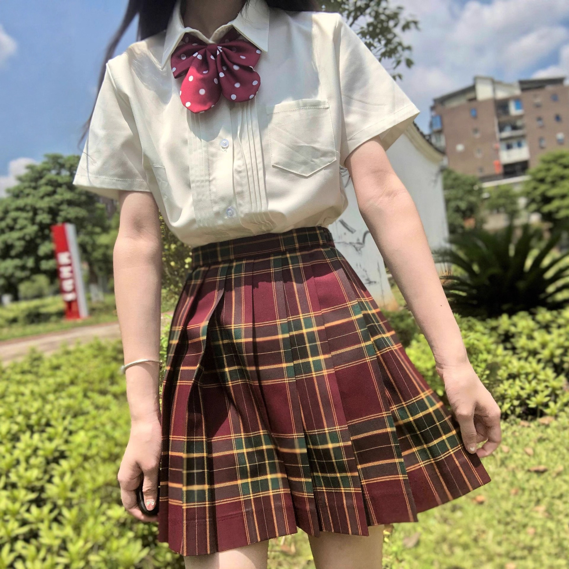 Рубашка Jk с аккордеонными складками, молочно-белая, длинный и короткий рукав, универсальная, стиль преппи