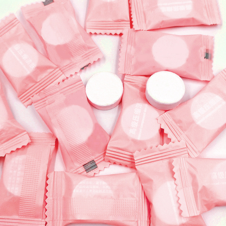 Travel Compressed Towel Disposable Face Towel Portable Pure Cotton Thickened Candy Face Towel Compressed Small Square Towel Wholesale