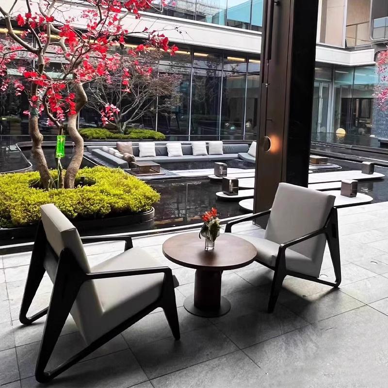 Outdoor Sofa Aluminum Alloy Outdoor Open-air Chinese Garden Courtyard Villa Hotel Sales Department Waterproof Sunscreen Furniture