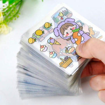 Factory wholesale hand account stickers cute girl cartoon cute decorative waterproof notebook material stickers