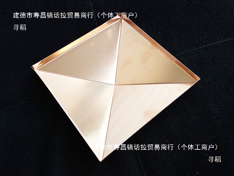 Copper Flower Door Flower Stainless Steel Copper-Plated Flower Composite Copper Flower Piece Copper Door Accessories Pyramid Tip Square Frame Rod Decorative Block