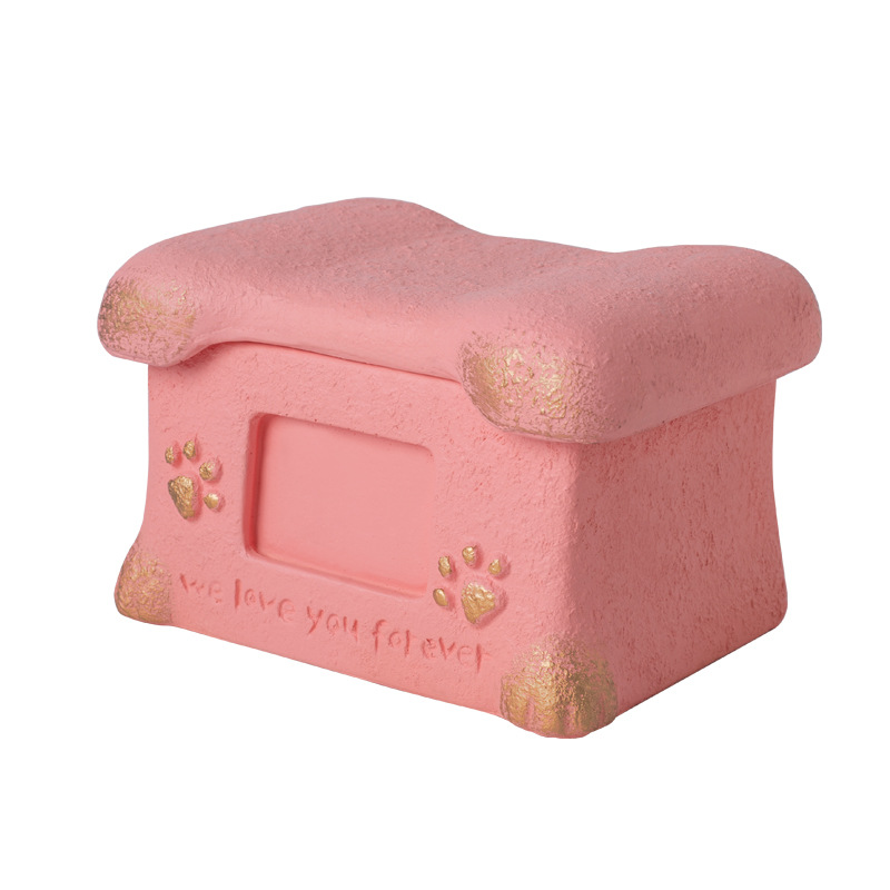 Ready-Made Pet Urn Puppy Cat Memorial Box Dog ​​Kitten Angel Cremation Coffin Box Funeral Urn