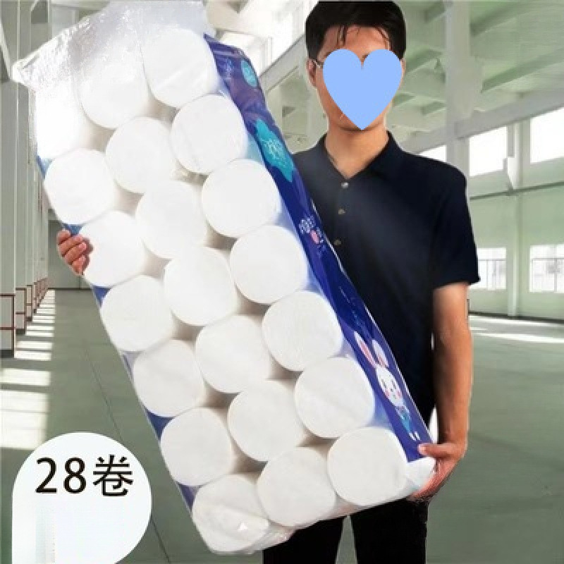 Туалетная бумага из первичной древесной целлюлозы для домашнего использования, рулоны без втулки, оптовая упаковка