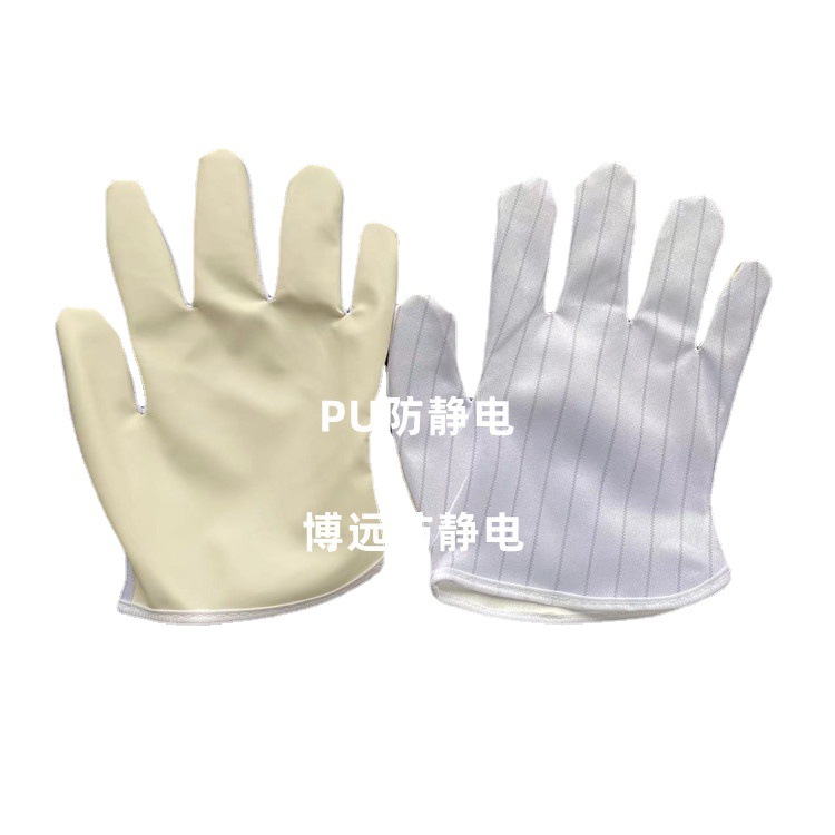 Factory wholesale yellow PU anti-static gloves anti-static striped pu gloves pu coated palm non-slip gloves electronic factory