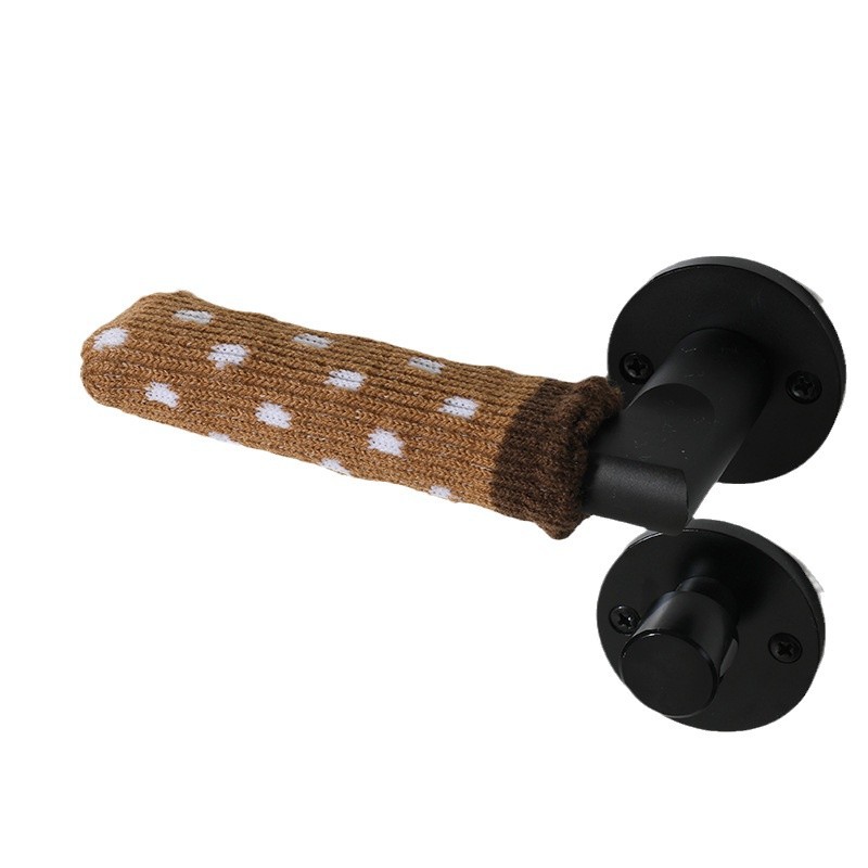 Door handle protective cover bathroom knitted wool mute anti-collision door handle sheath anti-theft door handle gloves anti-collision cover