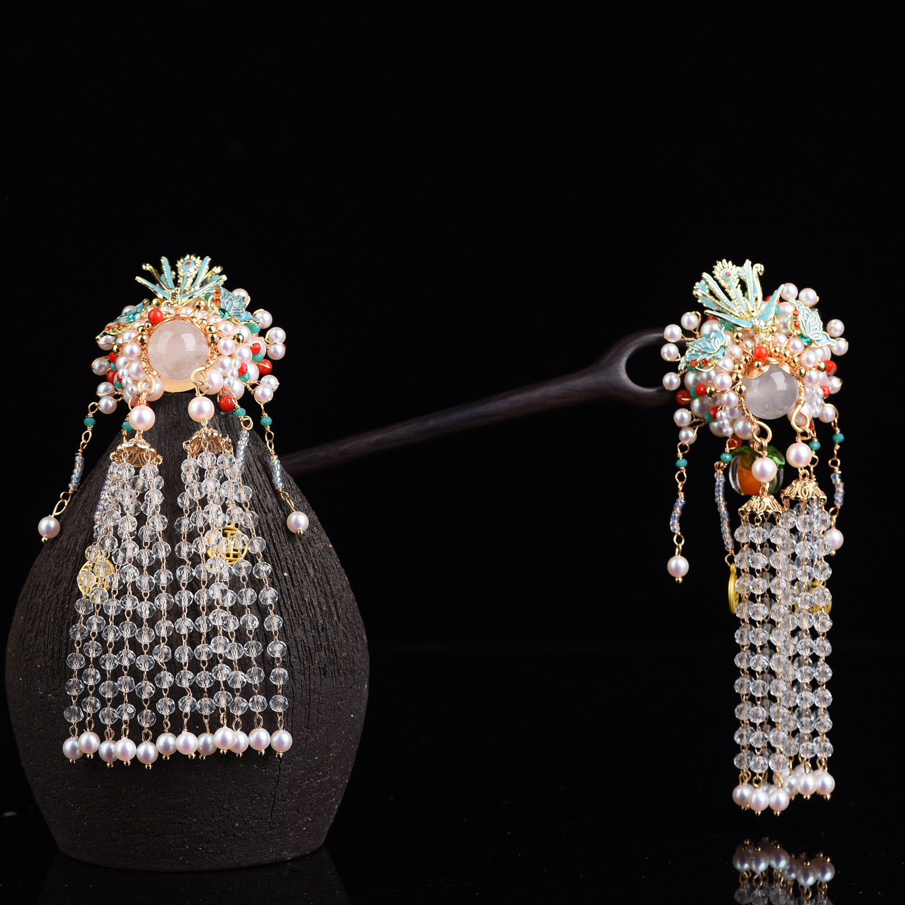 Original Swords Ma Dan Boutique Phoenix Long Tassel Super Immortal National Tide Chinese Wind Car Hanging Necklace Accessories