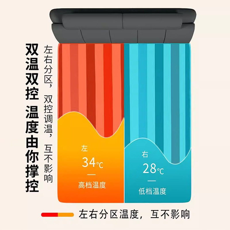 Electric blanket household single double thick double control intelligent timing waterproof three electric mattress a batch