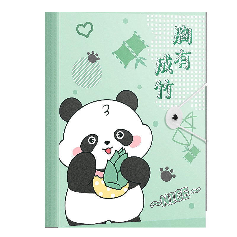 A4 Information Booklet Transparent Insert Folder File Folder Student Test Paper Storage Book Cartoon Information Collection Book Wholesale