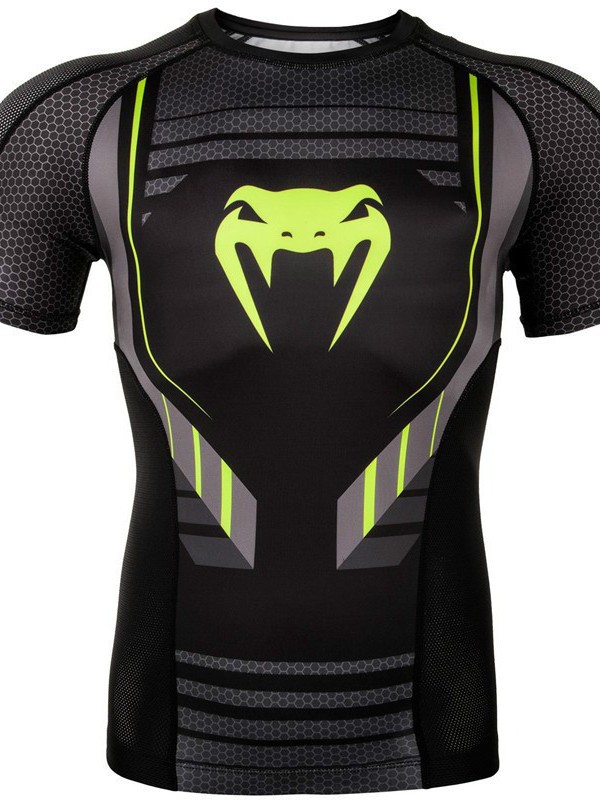 Ufc Conor Mcgregor Men's Short-Sleeved Mma Mixed Martial Arts Training Fighting Sanda Suit Tight Venom