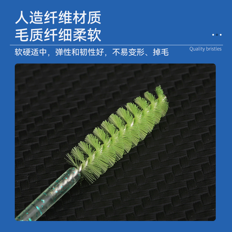 Cross-Border Tube Eyelash Brush Crystal Rod Eyelash Comb Diamond Transparent Independent Packaging Spiral Brush Disposable Eyelash Brush