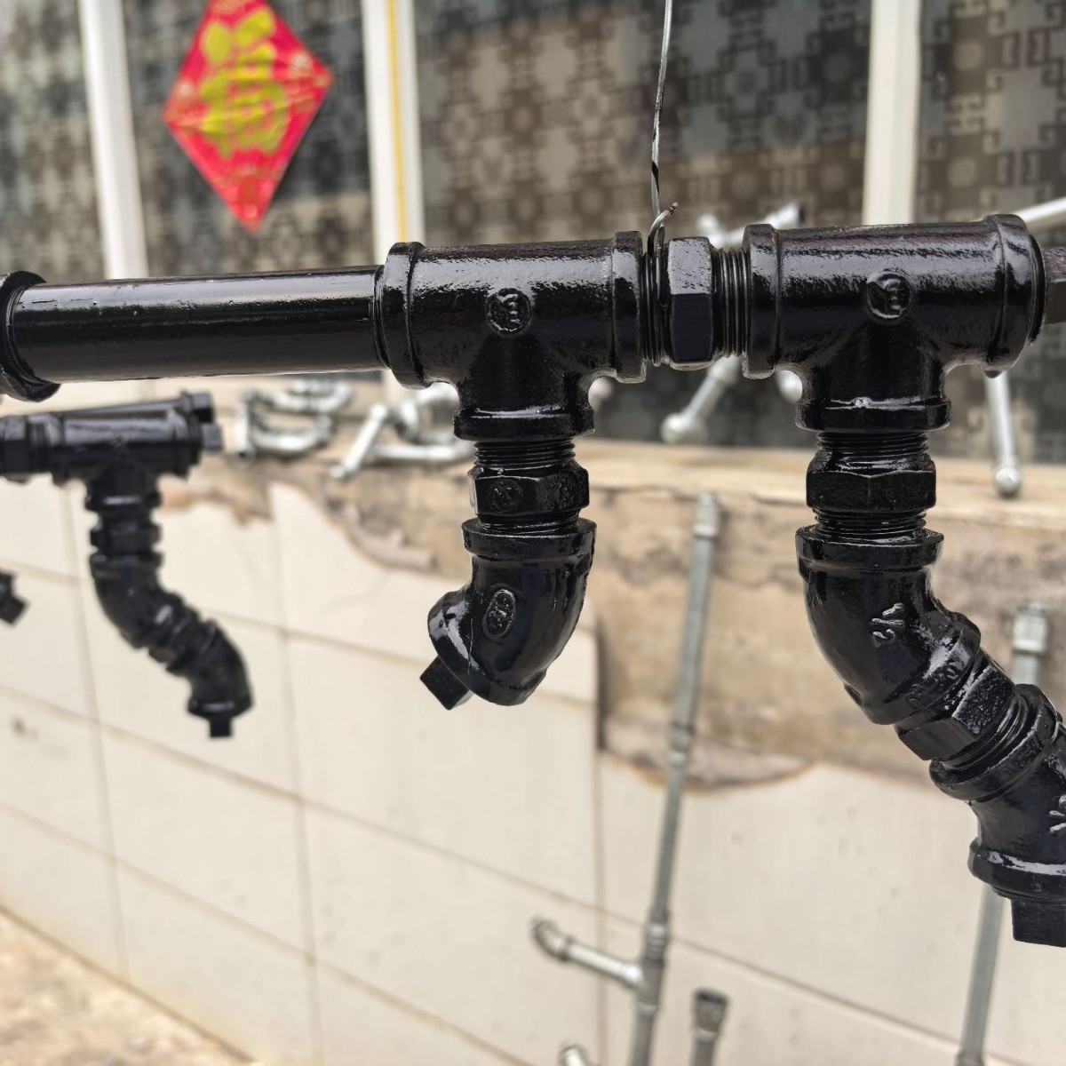 Pipe Fittings Hand-Assembled Model Toy Gun, Heavy and Strong Ornaments, Gifts, Suitable for Street Stalls and Night Market Sales