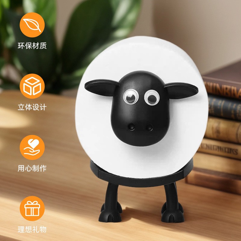 Cross-border Labeling Lamb Health Paper Roll Rack Interesting Sheep Tissue Rack Home Creative Roll Rack Wholesale