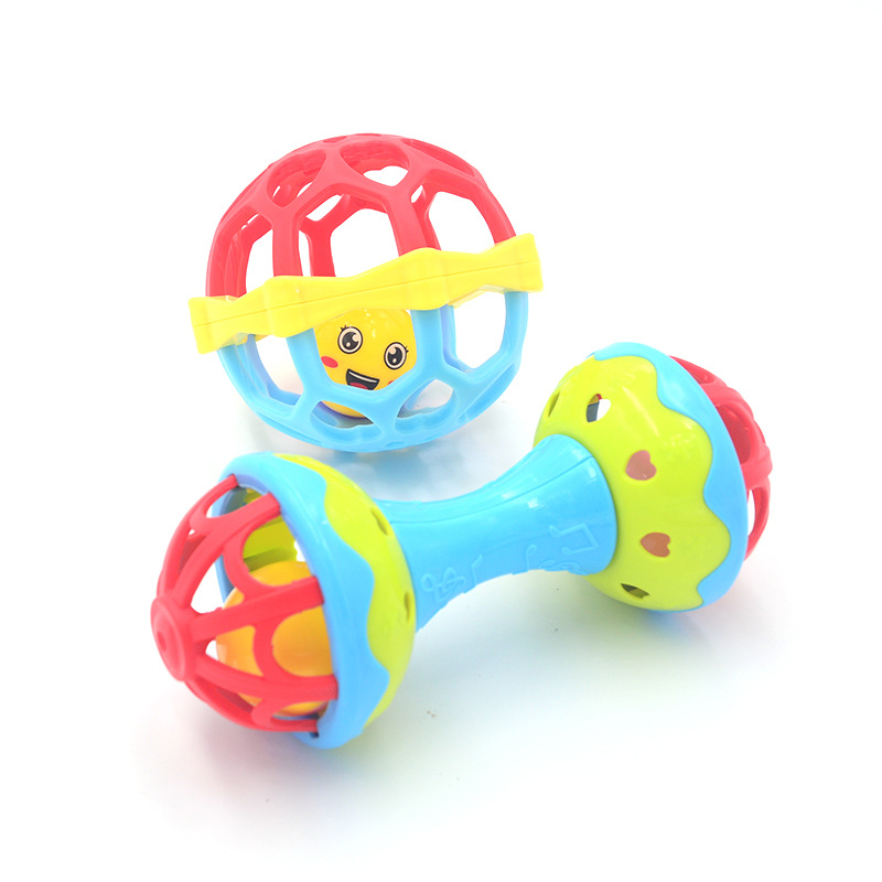 Gangbi bear baby hand ball baby grip training hand rattle newborn touching toy can be boiled