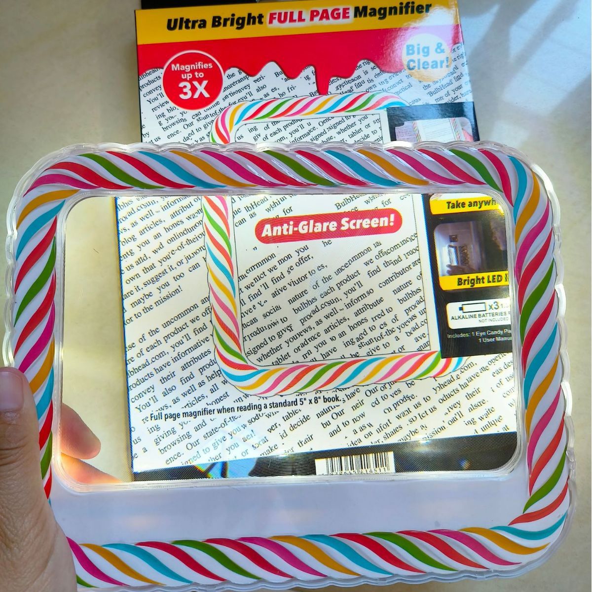 Portable reading Magnifier reading glasses with LED light screen Magnifier LED Lighted Magnifier