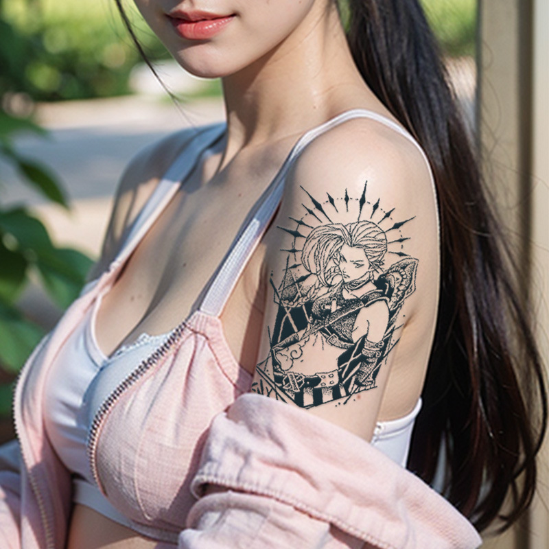 Cross-border Herbal Tattoo Sticker Juice Semi-permanent High-end Sense Flower Arm Grass Waterproof Men's Lasting Sticker Ins Style Women