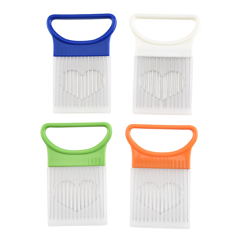 Factory wholesale kitchen gadget fruit and vegetable holder pine meat needle onion slicer stainless steel onion needle