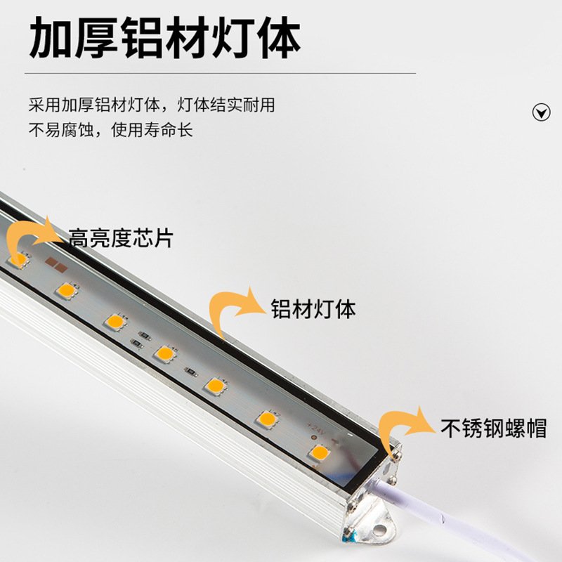 Led Exterior Wall Lights, Guardrail Tubes, Aluminum Outdoor Lighting, Building Lighting, Waterproof Strip Lights, Aluminum Line Lights