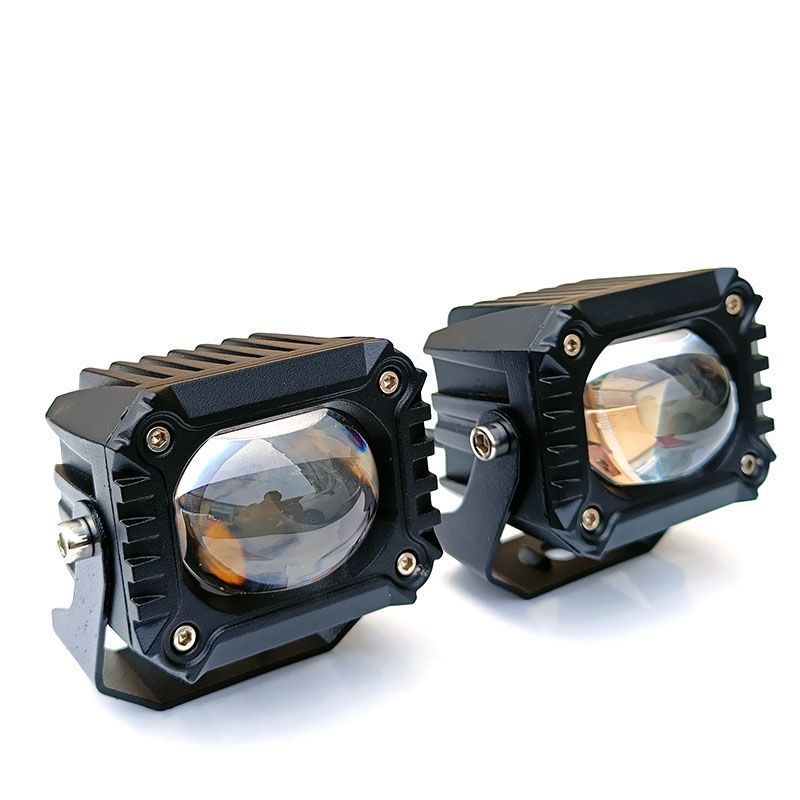 Светодиодный автомобильный прожектор высокой мощности с двойной функцией (дальний/ближний свет) двойного цвета (желтый/белый) для грузовиков, фонарь