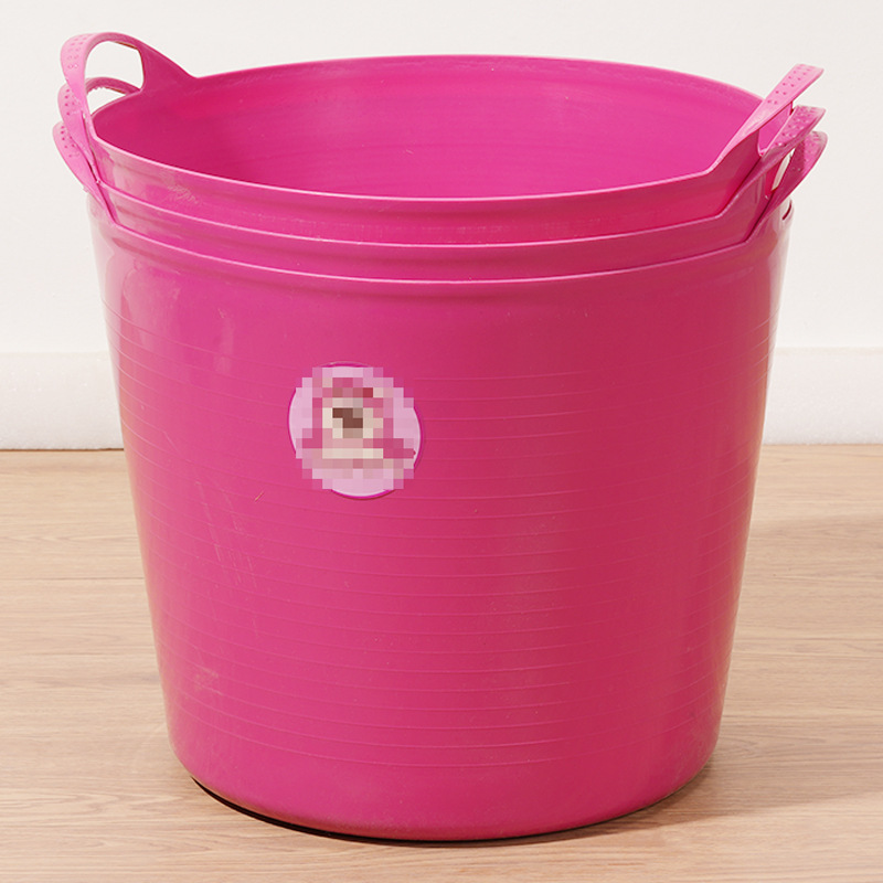 Plastic Dirty Clothes Basket Large Household Clothing Storage Bucket Laundry Bucket Portable Laundry Basket Bath Bucket Can Be Printed