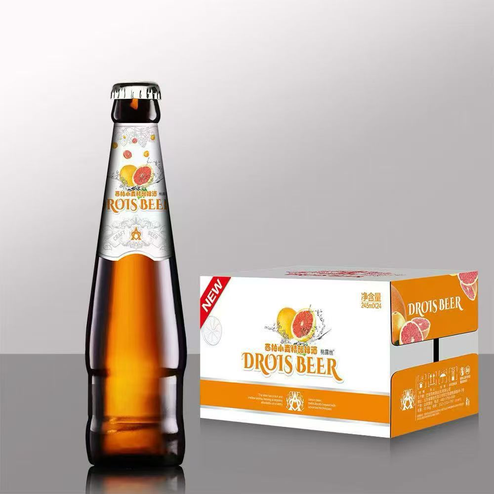 Fruity Night Club Small Bottle Beer Burning Fruity Tea Beer Yellow and White Beer 245ml Full Box 24 Bottles Shipped Beer Bottle