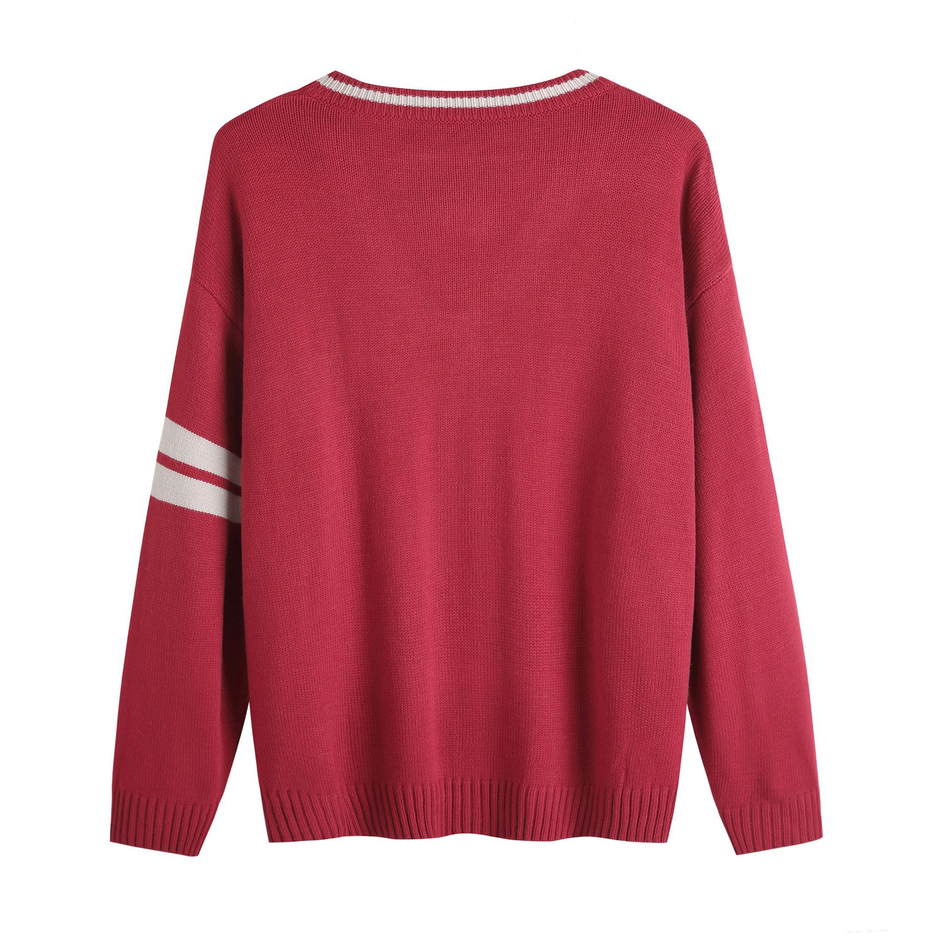 Class Uniform Autumn and Winter Preppy Style Jk Sweater Junior High School Chorus Recitation Red Performance Uniform High School Student Sports Meeting Uniform