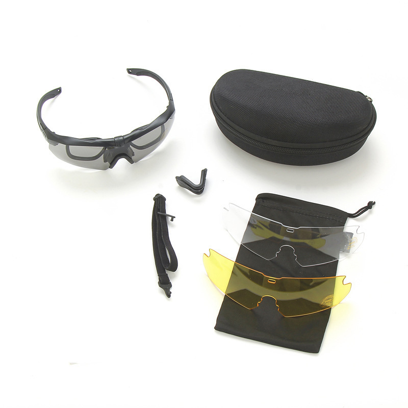 Factory wholesale tactical glasses shooting polarized explosion-proof goggles riding myopia sunglasses special forces CS sunglasses