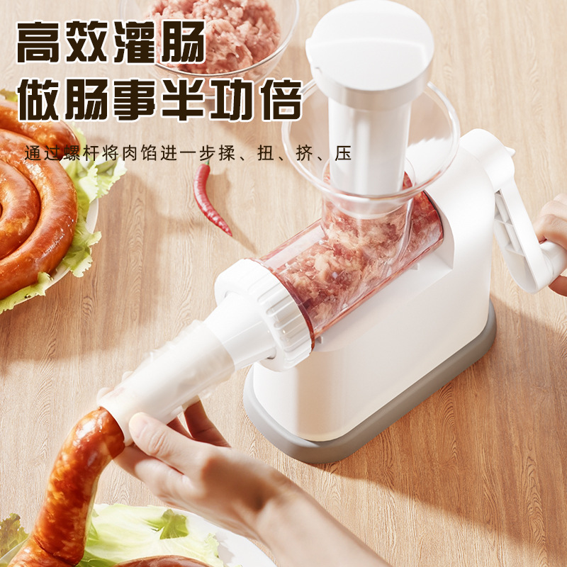 New Hand-Cranked Kitchen Household Sausage Making Sausage Artifact Handmade Rotating Meat Sausage Starch Sausage Filling Machine
