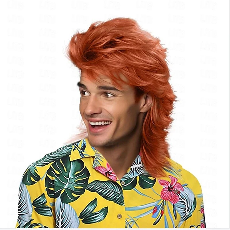 2024 Amazon new wig European and American men's punk chemical fiber headgear multicolor optional factory wholesale wig