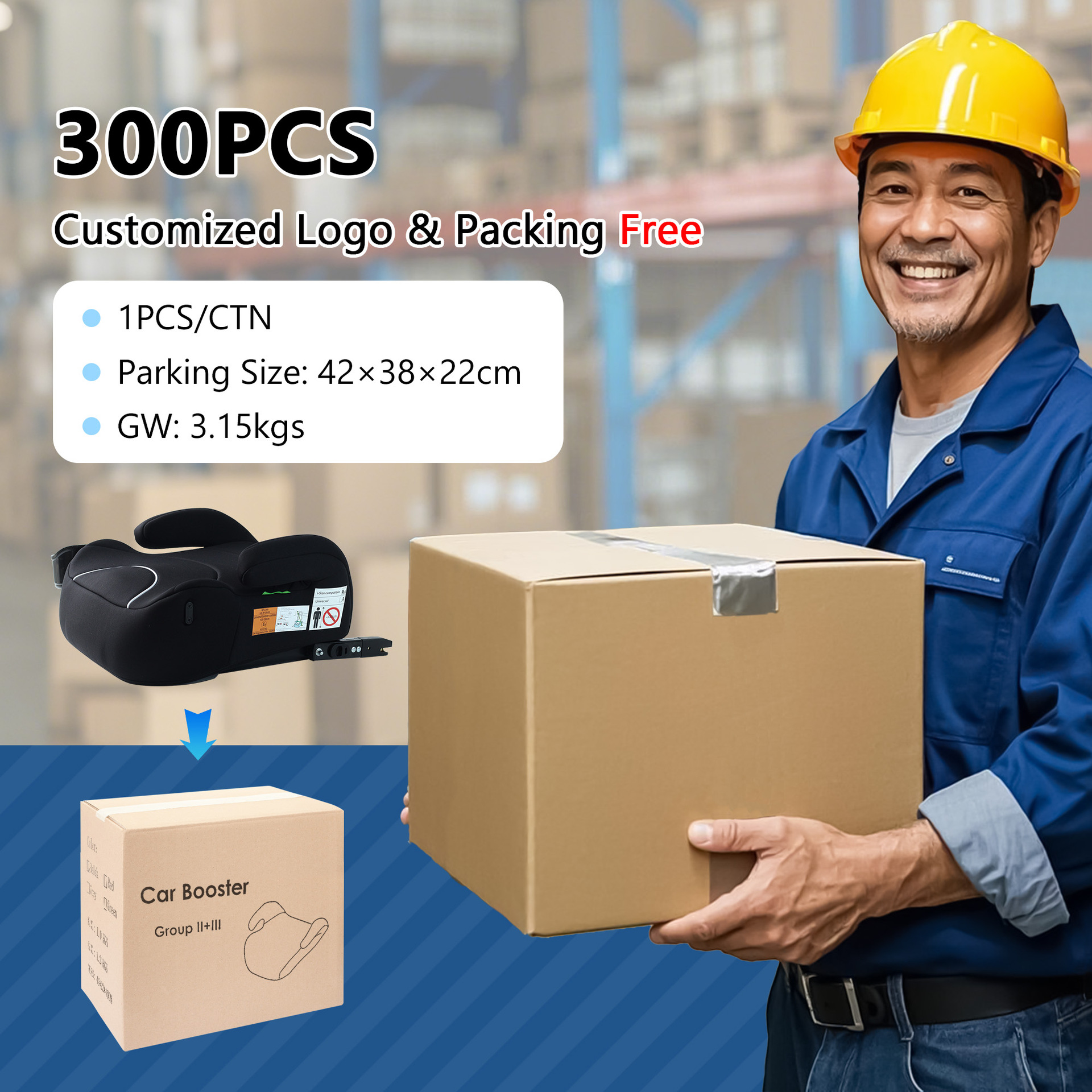 125~150cm Kids Safety Seat Booster Pad Isofix Portable Simple Car Baby Booster Safety Seat