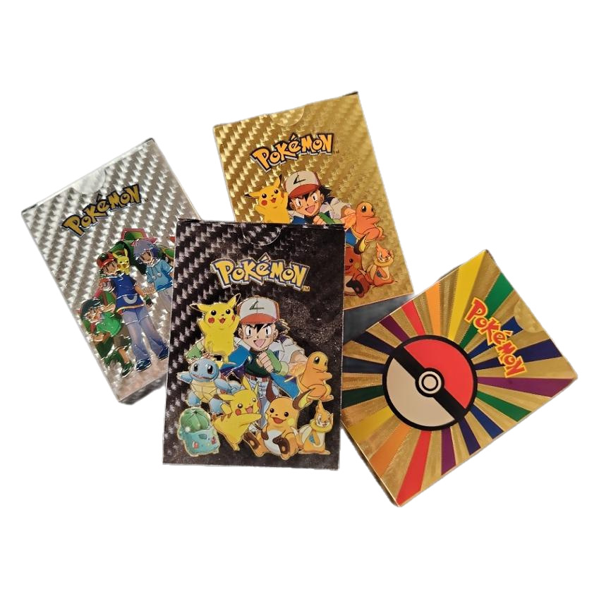 New in stock Stainless Steel English Metal Card Pokemon Baby Becca Pokemon Card Super Dream Fire