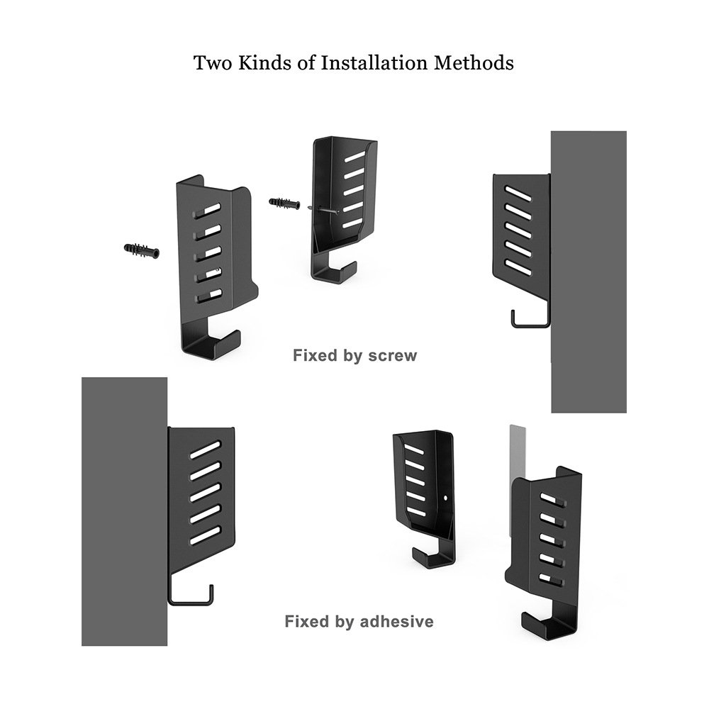 Cross-border new WiFi router wall-mounted bracket storage screw or double-sided adhesive installation laptop bracket