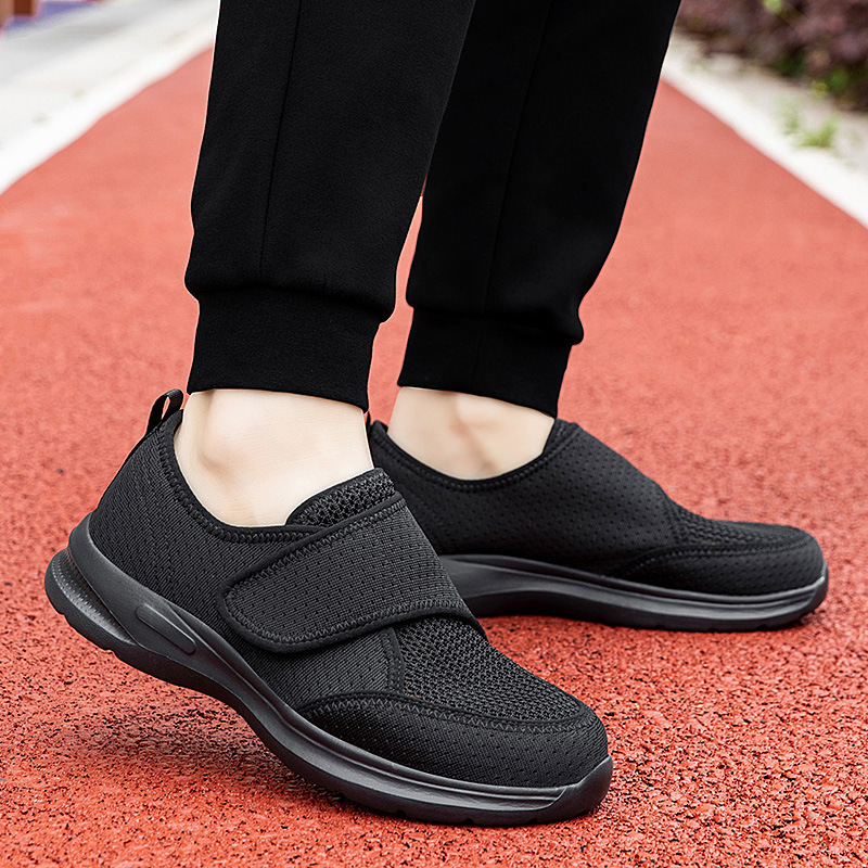 Widened Walking Shoes for the Elderly Summer Flying Mesh Lightweight Fashionable Simple Healing Shoes Fashionable Shoes for Mother Shoes for the Elderly
