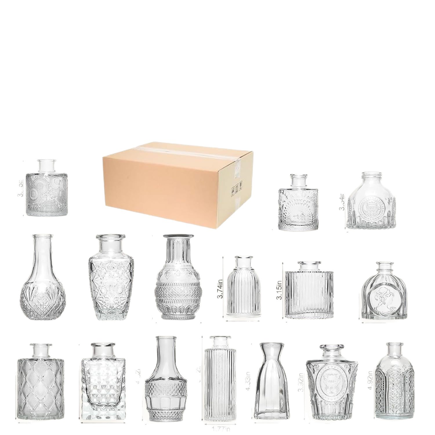 Amazon's Hottest Vase Set, Mini Glass Vase, Wedding Living Room Table, Decorative Vase, Ornaments